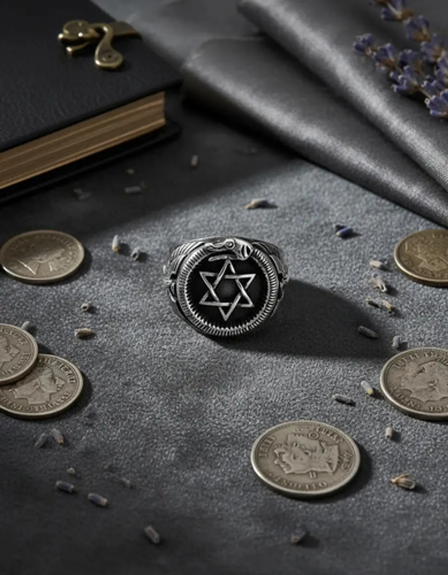 Anillo Estrella Vikingo Acero Inoxidable Color Plata Hombre 6