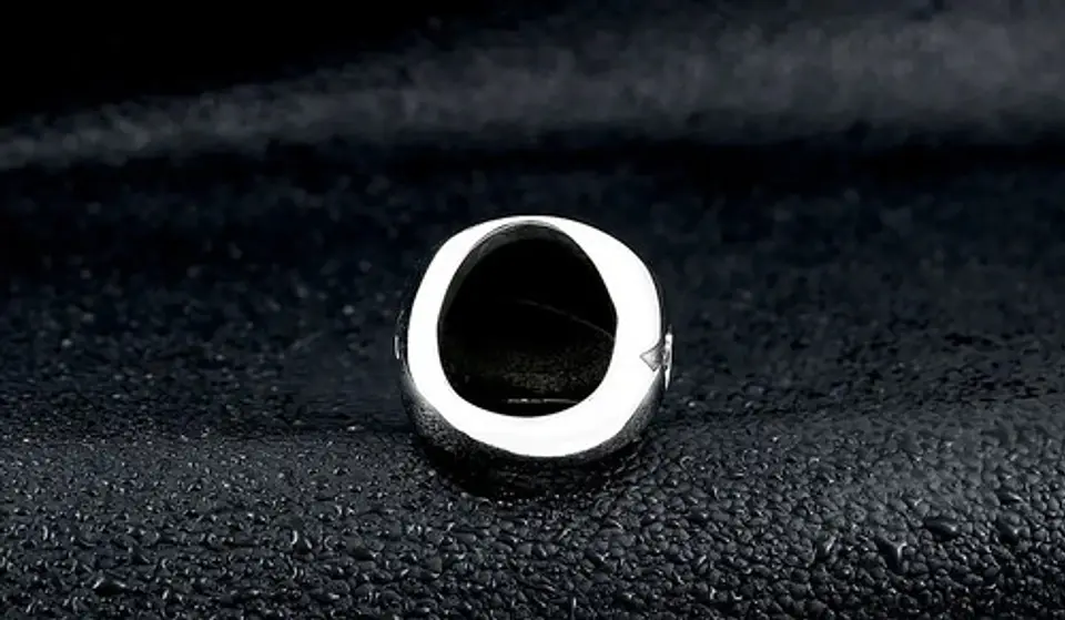 Anillo Capitan America Color Plata Acero Inoxidable Hombre 3