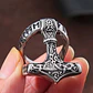 Anillo Hombre Martillo Thor Mjolnir Vikingo Nórdico De Acero - Miniatura 16