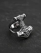 Anillo Hombre Martillo Thor Mjolnir Vikingo Nórdico De Acero - Miniatura 21