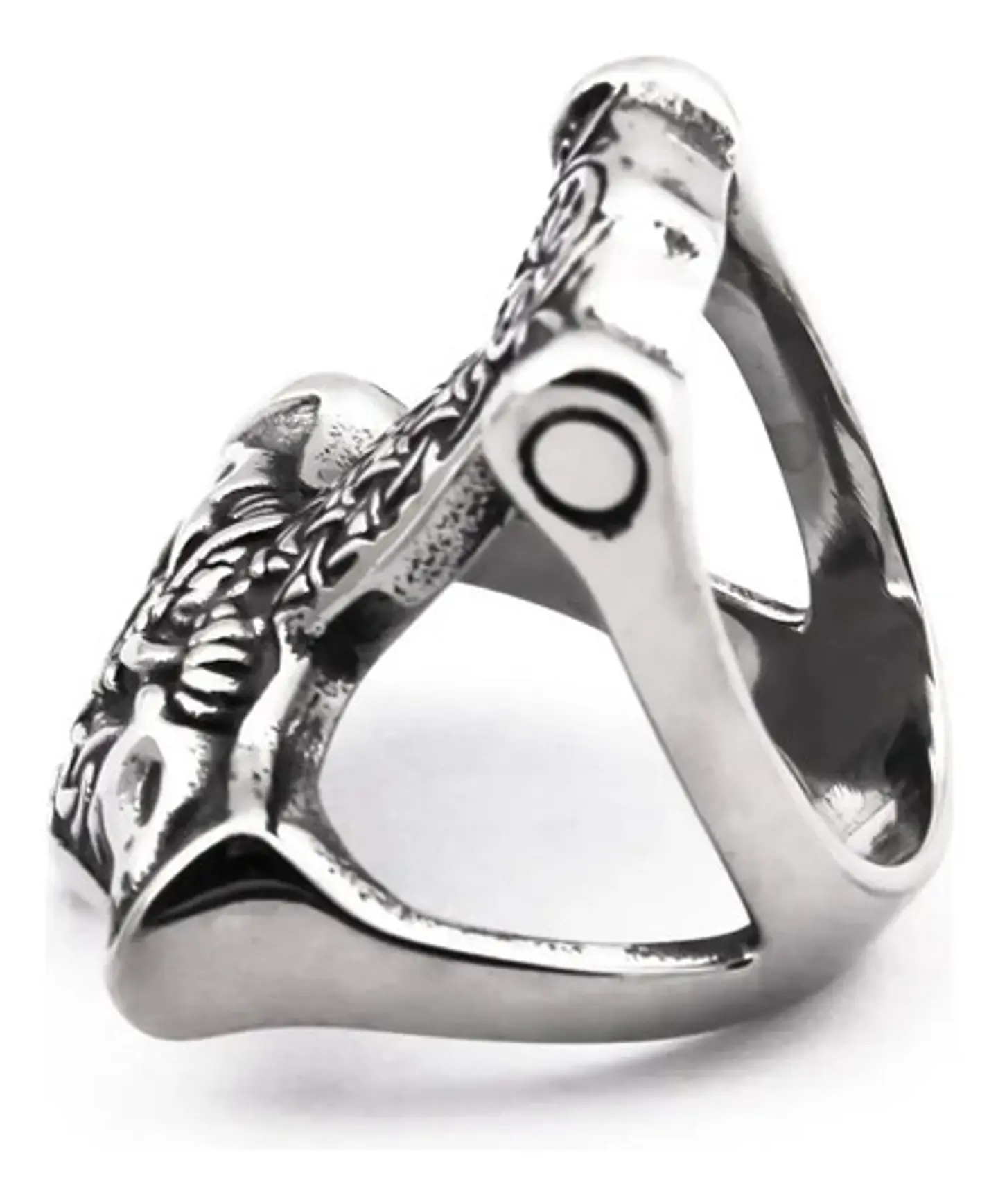 Anillo Hombre Martillo Thor Mjolnir Vikingo Nórdico De Acero 26