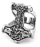 Anillo Hombre Martillo Thor Mjolnir Vikingo Nórdico De Acero - Miniatura 27