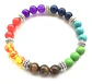 Pulsera Manilla Piedras Naturales 7 Chacras Mujer Y Hombre - Miniatura 1