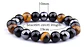 Pulsera Piedras Naturales Hematita Ojo De Tigre Mujer Hombre - Miniatura 2