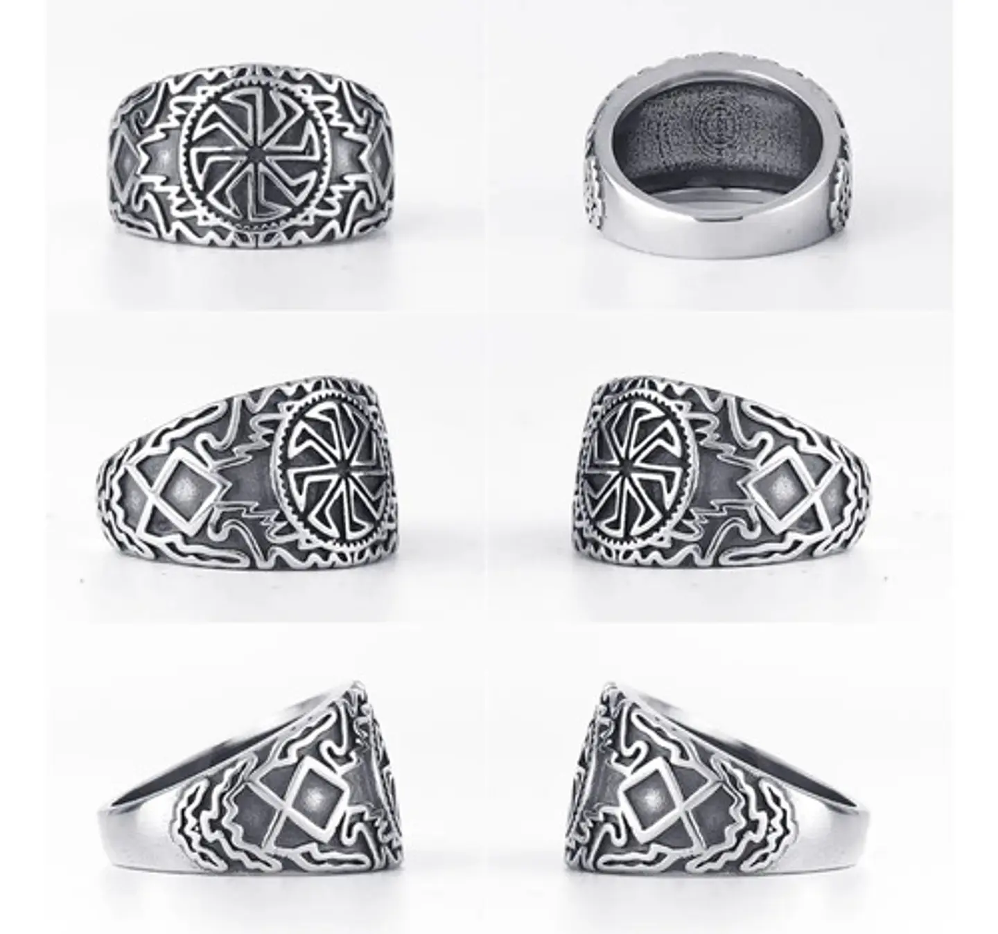 Anillo Celta Nórdico Amuleto Vikingo Acero Inoxidable Hombre 2