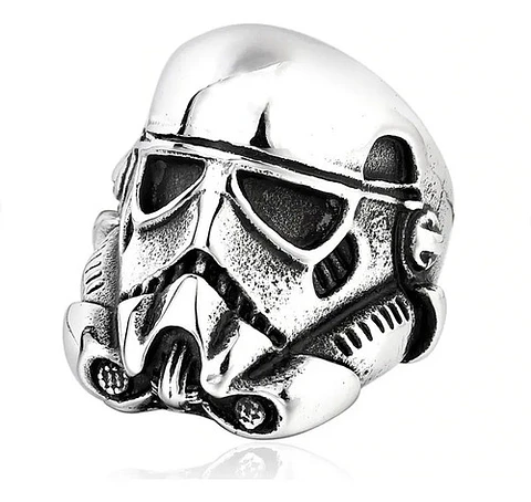 Anillo Stormtrooper Color Plata Acero Inoxidable Para Hombre