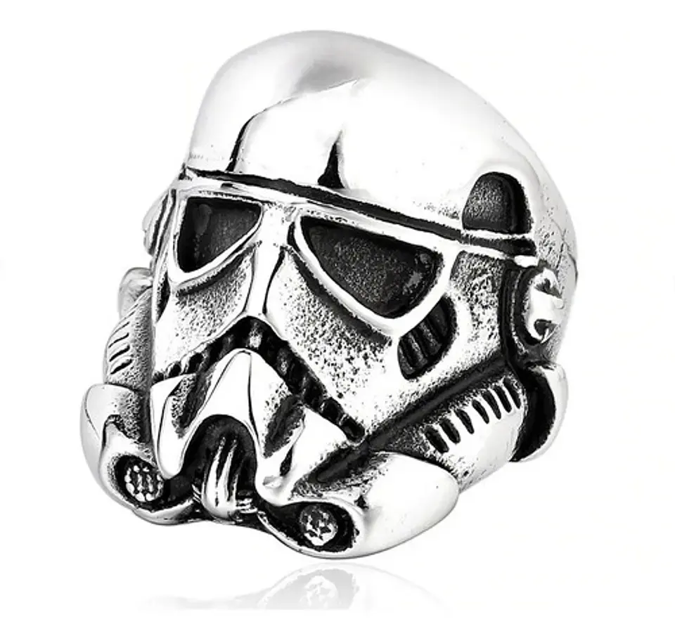 Anillo Stormtrooper Color Plata Acero Inoxidable Para Hombre 1
