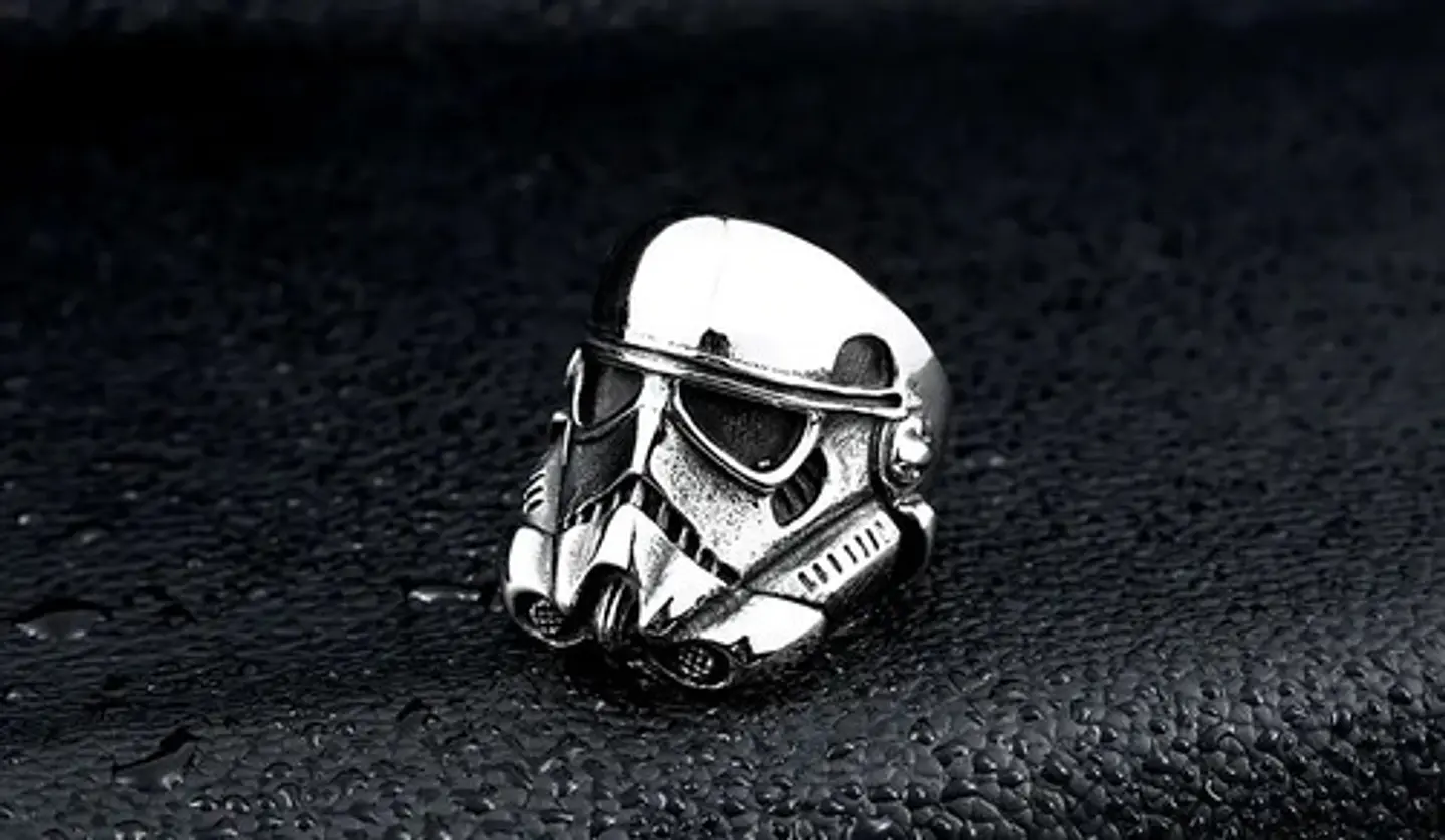 Anillo Stormtrooper Color Plata Acero Inoxidable Para Hombre 4