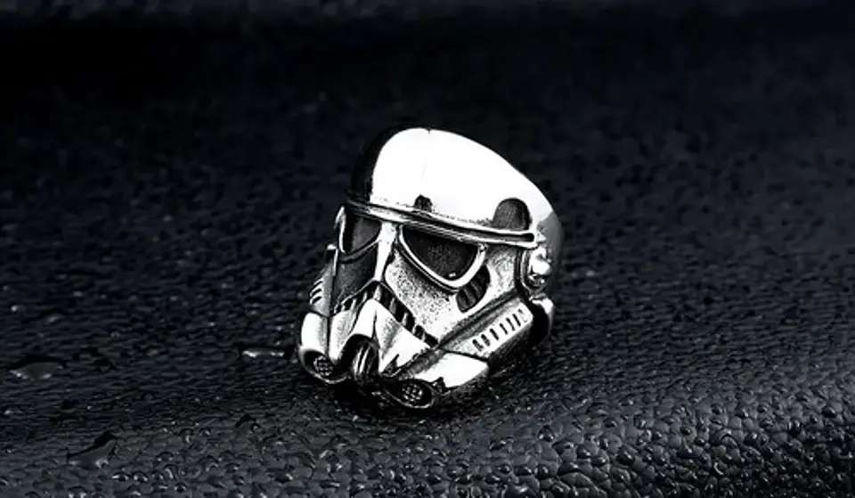 Anillo Stormtrooper Color Plata Acero Inoxidable Para Hombre 4
