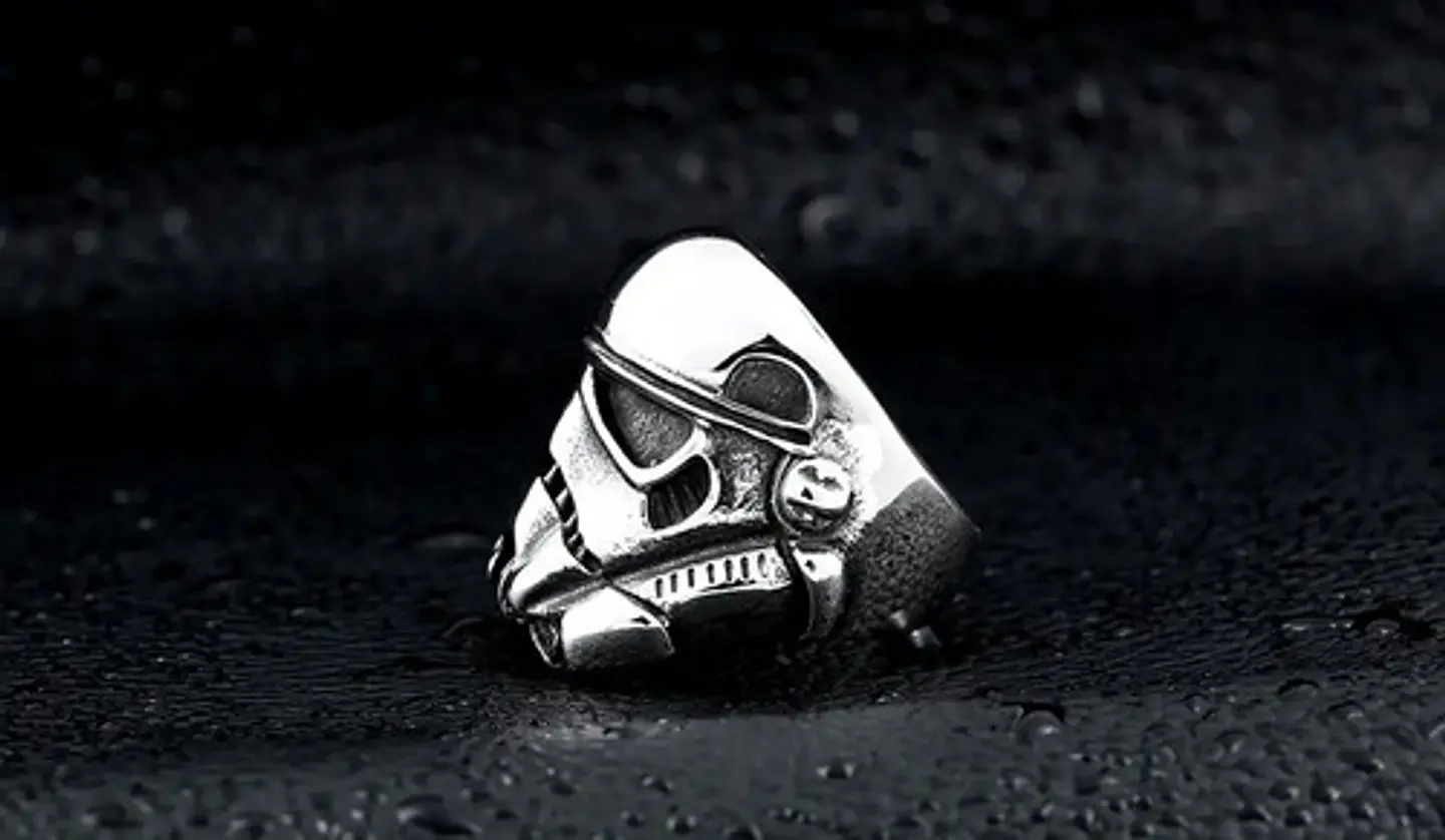 Anillo Stormtrooper Color Plata Acero Inoxidable Para Hombre 6