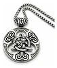 Collar De Acero Para Hombre Dije Amuleto Nudo Celta Triqueta - Miniatura 1