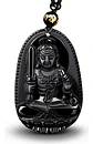 Collar Piedra Obsidiana Buda Meditacion Chakras Mujer Hombre - Miniatura 1