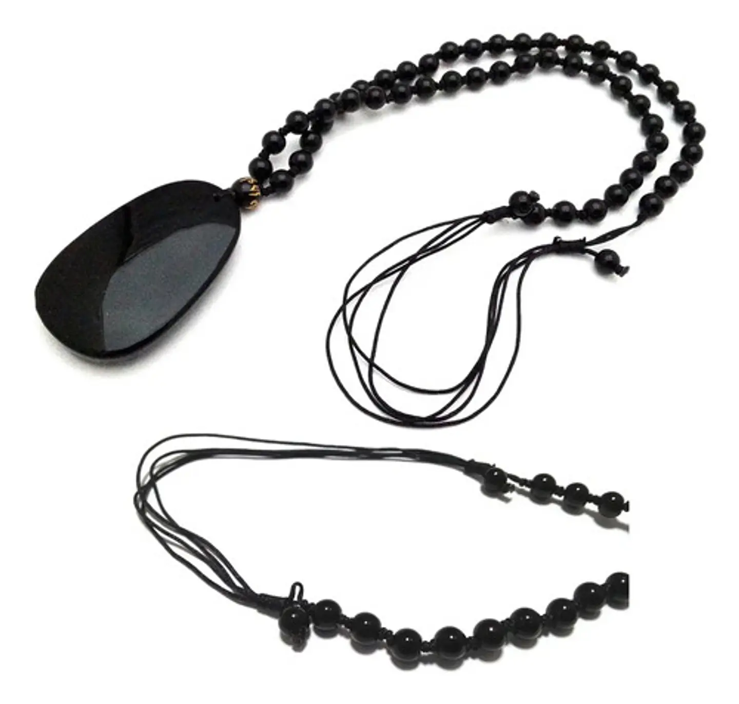 Collar Piedra Obsidiana Buda Meditacion Chakras Mujer Hombre 3