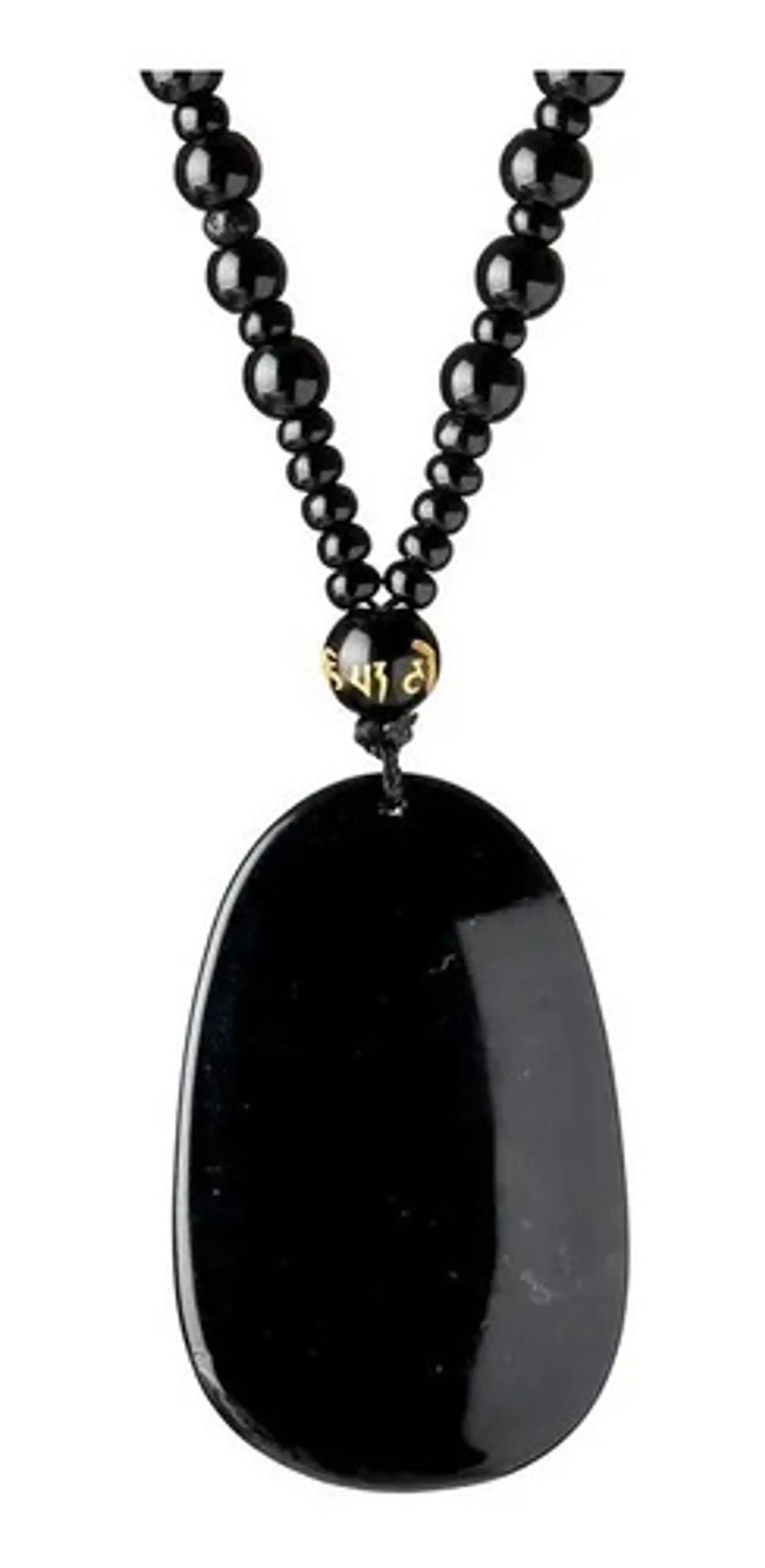 Collar Piedra Obsidiana Buda Meditacion Chakras Mujer Hombre 11