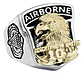 Anillo Aguila Militar Color Plata Acero Inoxidable Hombre - Miniatura 1
