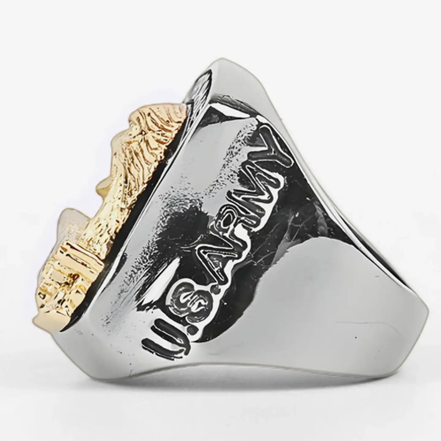 Anillo Aguila Militar Color Plata Acero Inoxidable Hombre 3