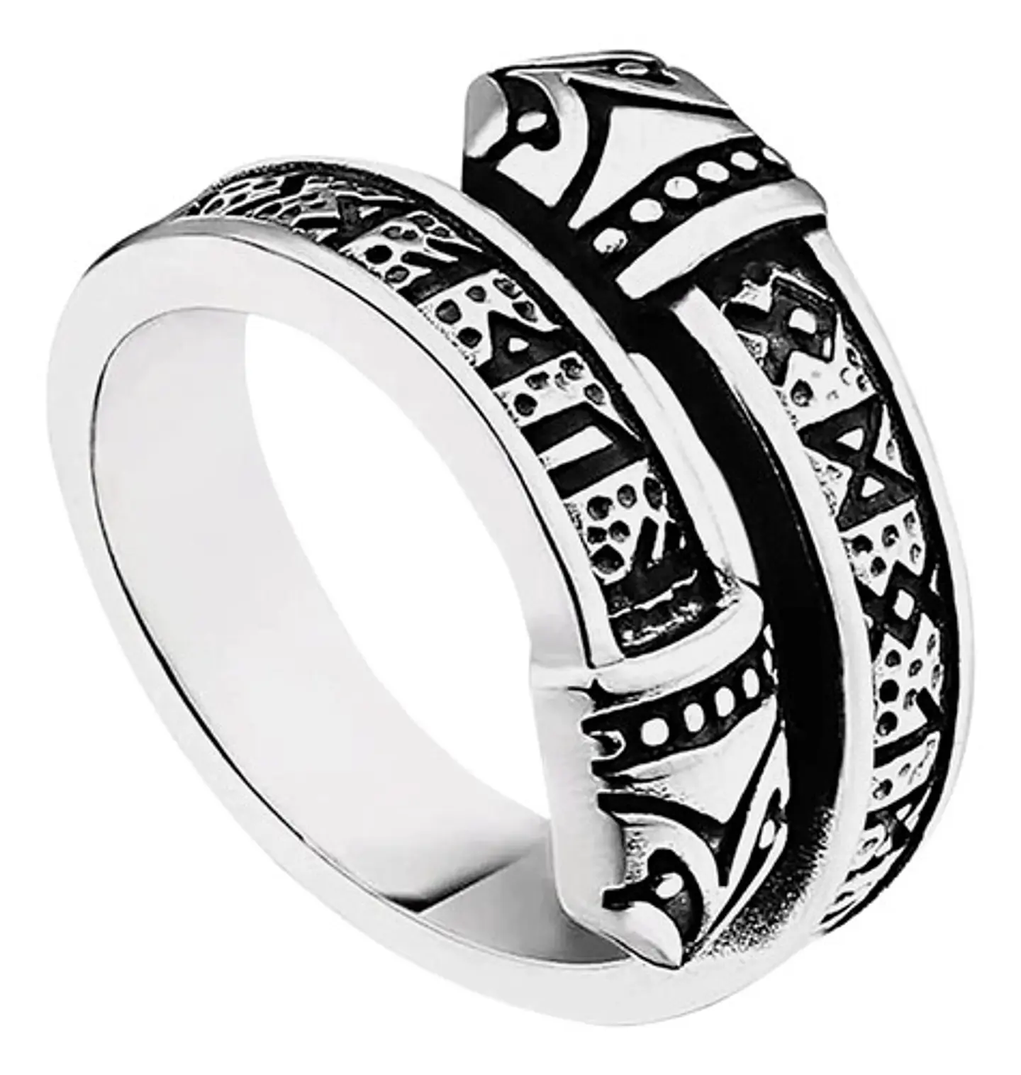 Anillo Argolla Nordico Celta Vikingo Acero Inoxidable Hombre 1