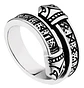 Anillo Argolla Nordico Celta Vikingo Acero Inoxidable Hombre - Miniatura 1