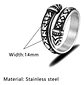 Anillo Argolla Nordico Celta Vikingo Acero Inoxidable Hombre - Miniatura 3