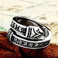 Anillo Argolla Nordico Celta Vikingo Acero Inoxidable Hombre - Miniatura 4