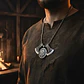 Collar Vikingo Para Hombres Dijes Hachas Y Medallón Lobo - Miniatura 7
