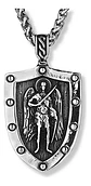 Collar Amuleto Arcangel St.michael Acero Inoxidable Hombre  - Miniatura 1