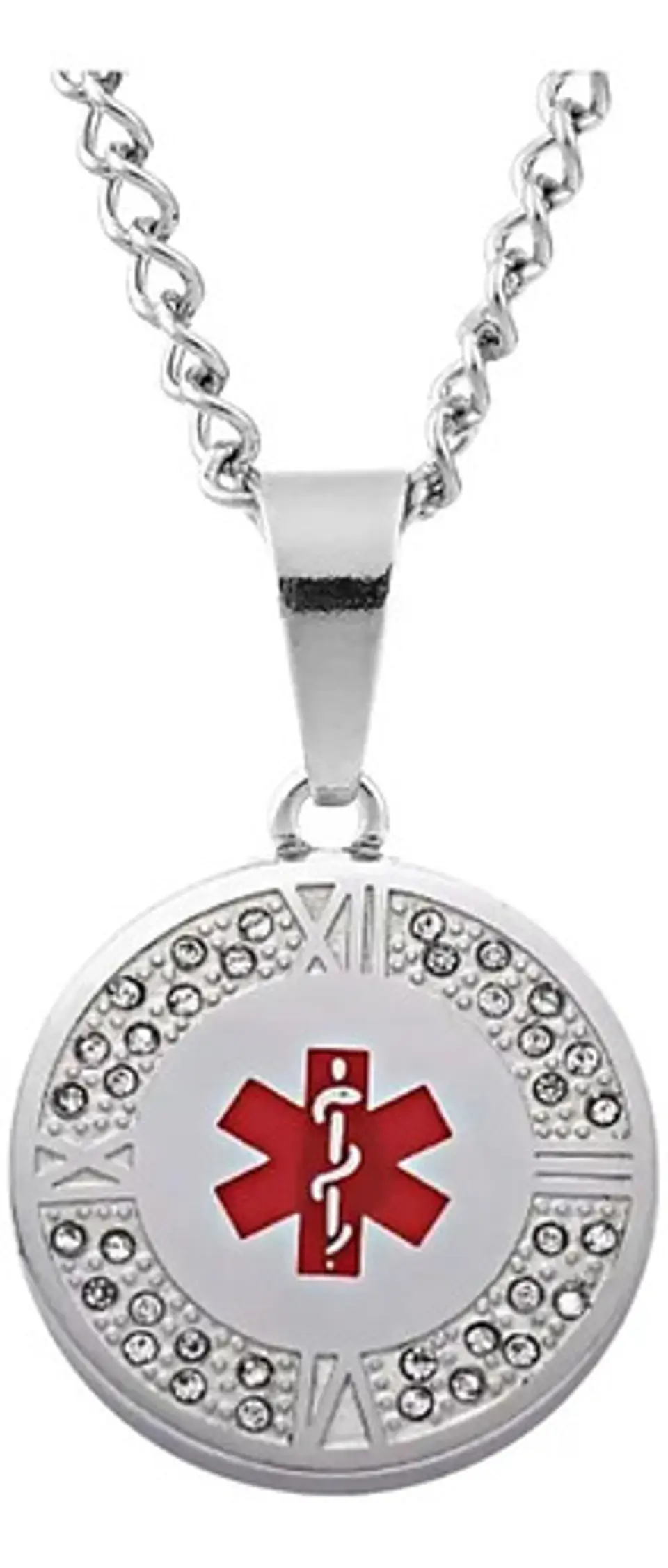 Collar Insignia Médica Alerta Id Acero Inoxidable Hombre 1
