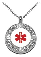 Collar Insignia Médica Alerta Id Acero Inoxidable Hombre - Miniatura 3