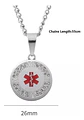 Collar Insignia Médica Alerta Id Acero Inoxidable Hombre - Miniatura 5