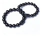 Pulsera De Pareja Yoga Piedras Obsidiana Negra Mujer Hombre - Miniatura 1