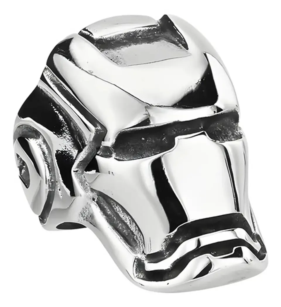 Anillo Iron Man Color Plata Heroe Acero Inoxidable Hombre 1