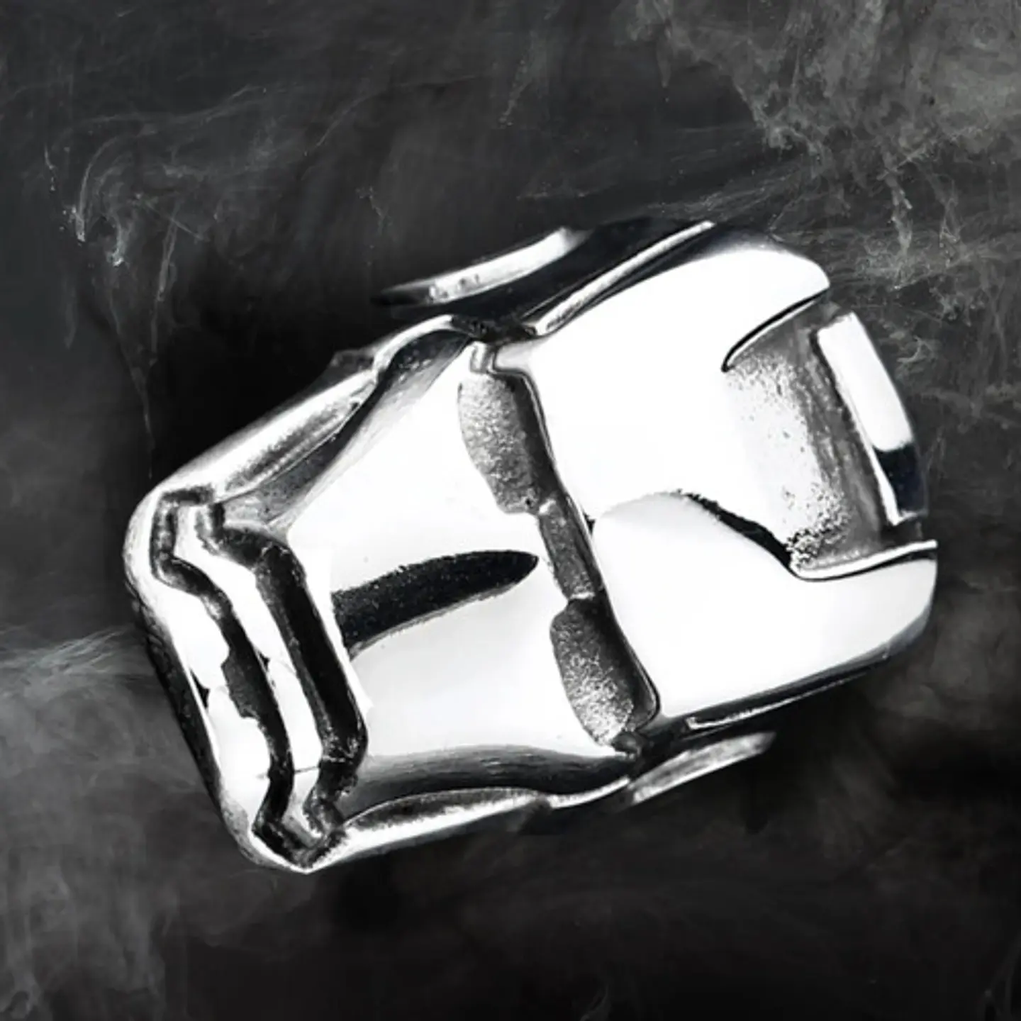 Anillo Iron Man Color Plata Heroe Acero Inoxidable Hombre 2