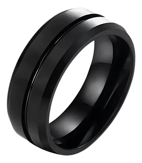 Anillo Argolla Color Plata Color Oro Acero Inoxidable Hombre
