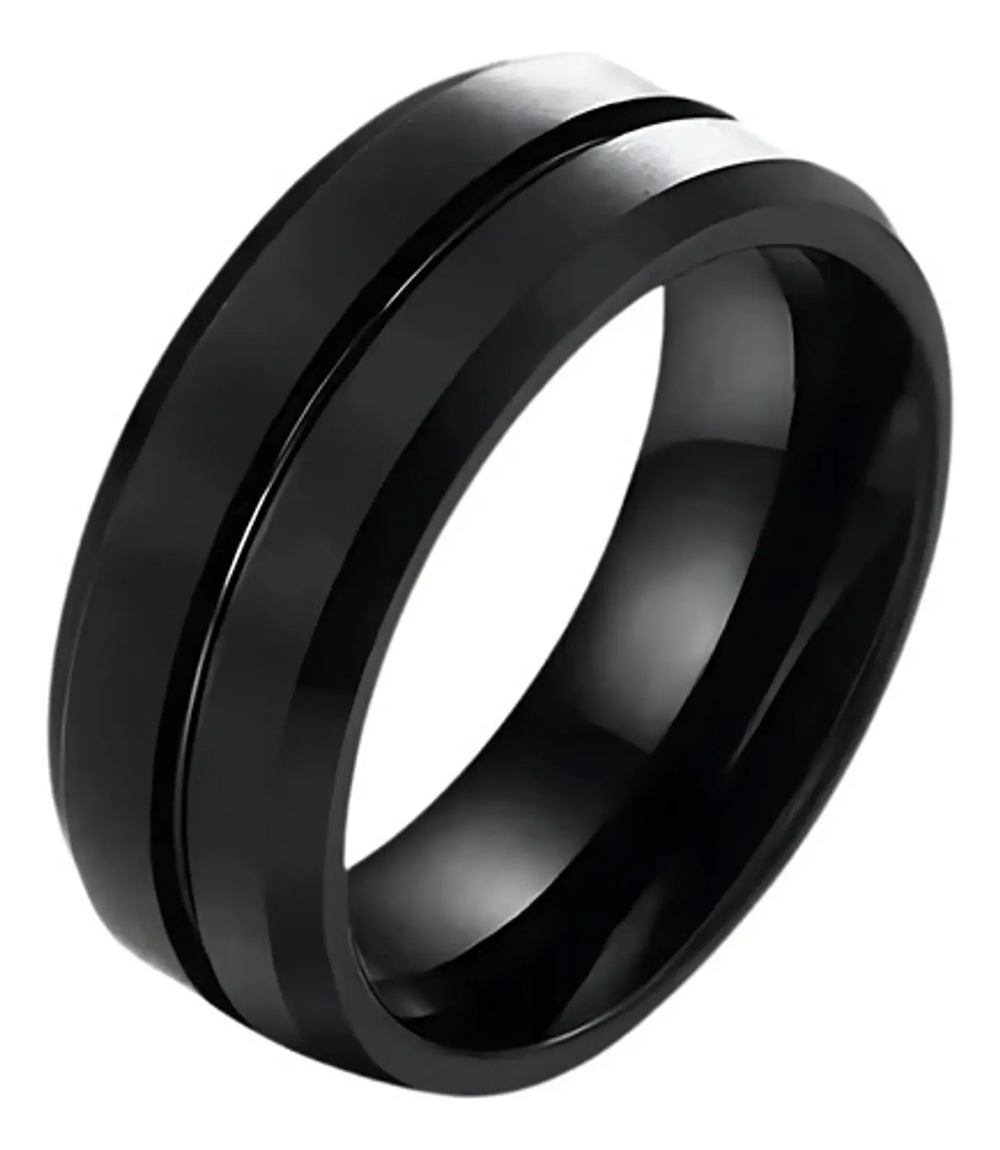 Anillo Argolla Color Plata Color Oro Acero Inoxidable Hombre 1