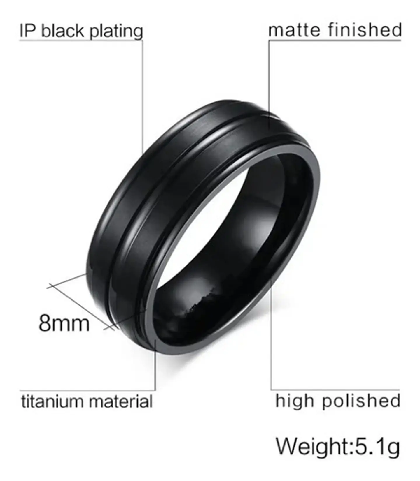Anillo Argolla Color Plata Color Oro Acero Inoxidable Hombre 2