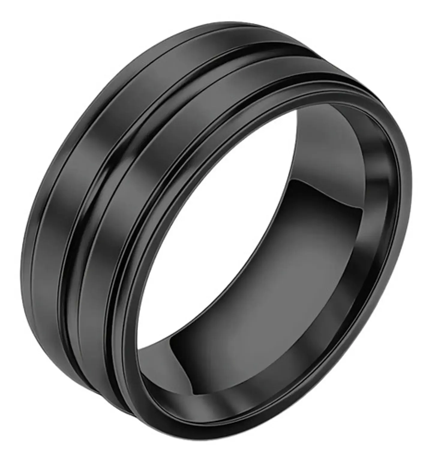 Anillo Argolla Color Plata Color Oro Acero Inoxidable Hombre 17