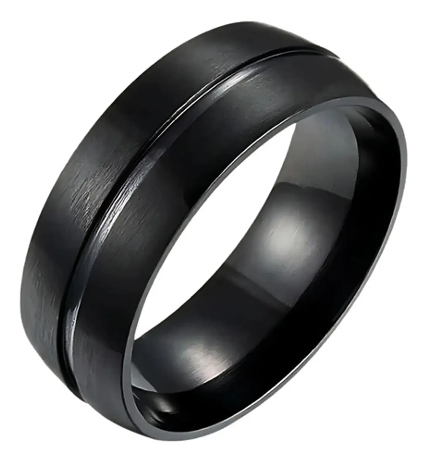 Anillo Argolla Color Plata Color Oro Acero Inoxidable Hombre 18