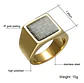 Anillo Piedra De Carbono Color Oro Acero Inoxidable Hombre - Miniatura 2