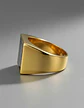Anillo Piedra De Carbono Color Oro Acero Inoxidable Hombre - Miniatura 8