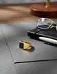 Anillo Piedra De Carbono Color Oro Acero Inoxidable Hombre - Miniatura 9