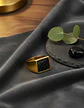 Anillo Piedra De Carbono Color Oro Acero Inoxidable Hombre - Miniatura 10