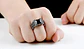 Anillo Piedra Roja Cruz Templario Acero Inoxidable Hombre - Miniatura 14
