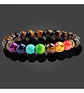 Pulsera Manilla Chakras Piedra Natural Ojo De Tigre Hombre - Miniatura 7
