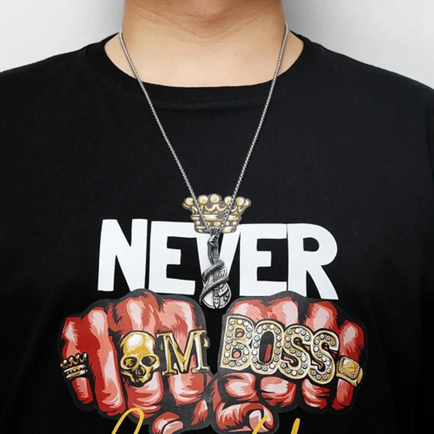 Collar Cráneo Guitarra Rock Metal Acero Inoxidable Hombre 5