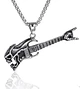 Collar Cráneo Guitarra Rock Metal Acero Inoxidable Hombre - Miniatura 16