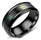Anillo Termómetro Cambio Temperatura Acero Inoxidable Hombre - Miniatura 11