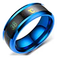 Anillo Termómetro Cambio Temperatura Acero Inoxidable Hombre - Miniatura 20