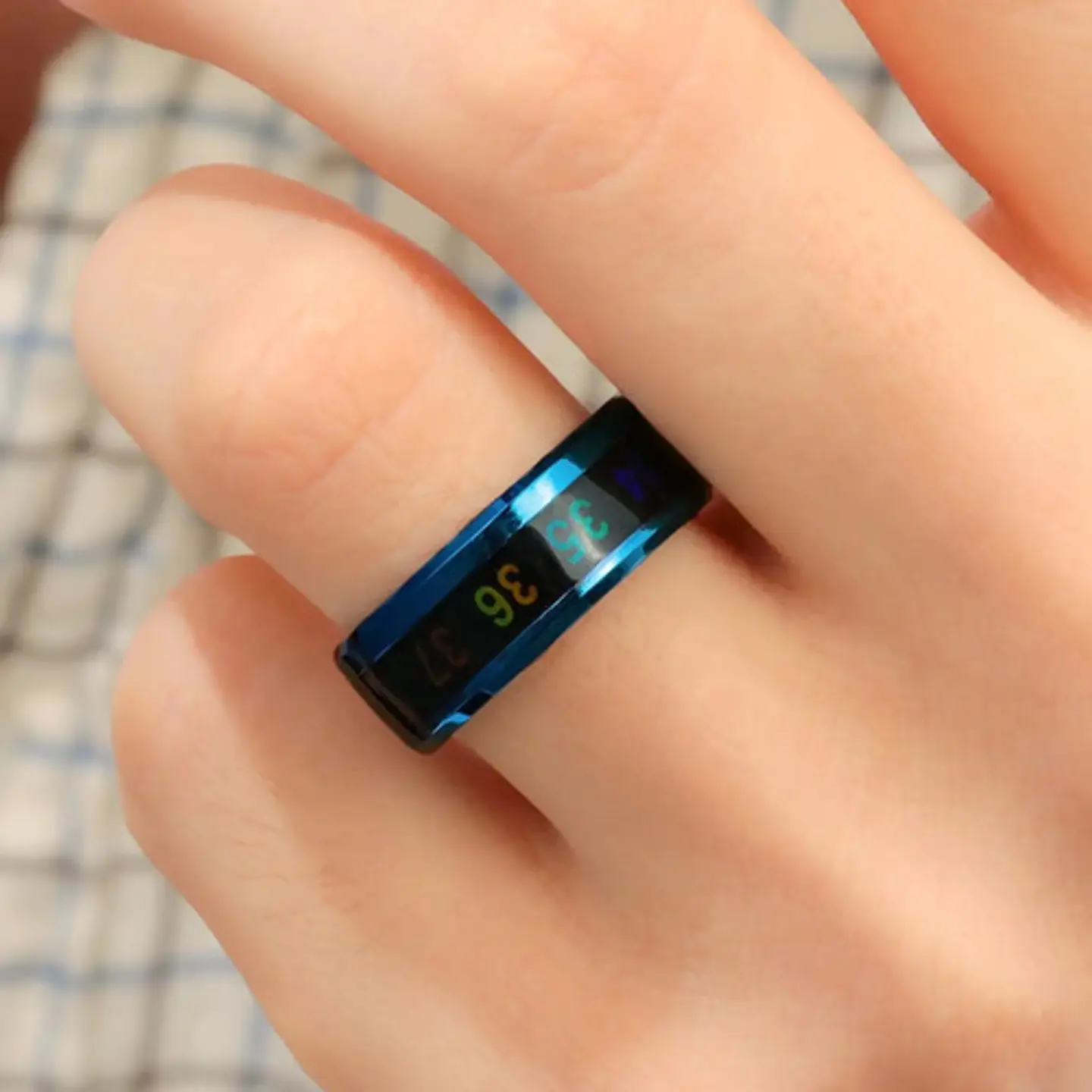 Anillo Termómetro Cambio Temperatura Acero Inoxidable Hombre 22