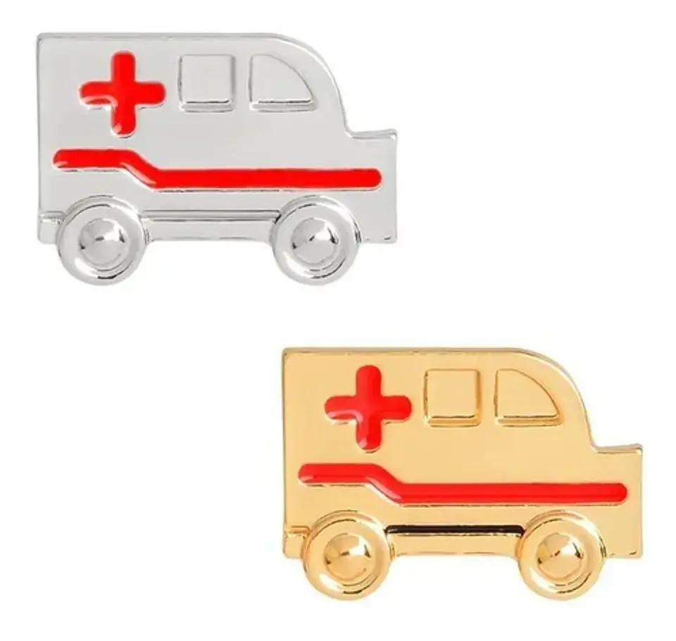 Broche Pin Medico Alerta Medica Ambulancia Tubo Hombre Mujer 1