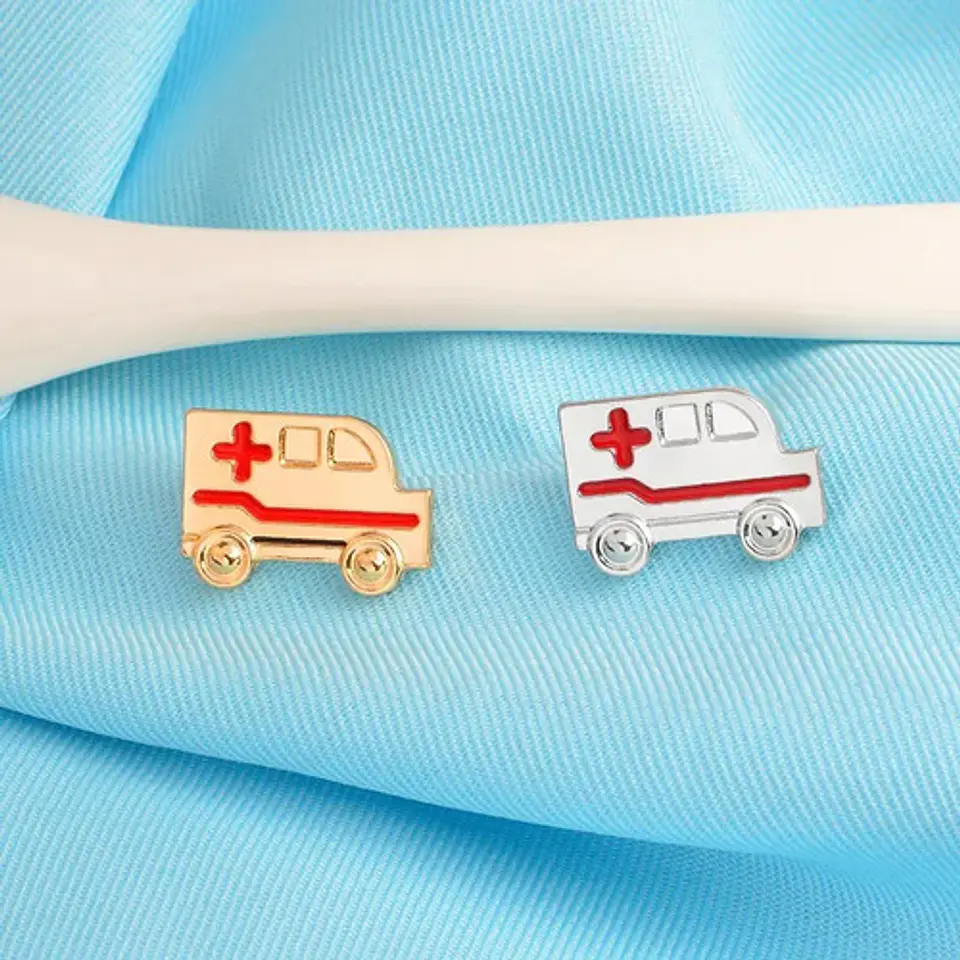 Broche Pin Medico Alerta Medica Ambulancia Tubo Hombre Mujer 5